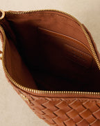 Sac petit tressé Serion Violette - Camel