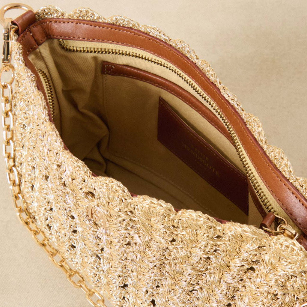 Sac petit crochet Serion Violette - Doré