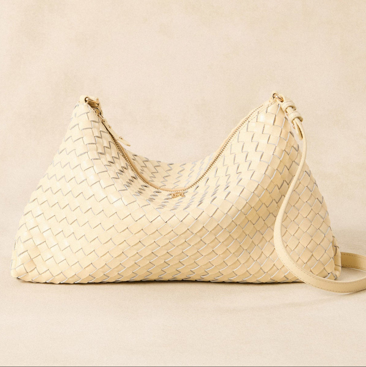 Sac XL tressé Serion Violette - Blé