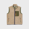 SHE45 - Veste en sherpa Mixte zippée sans manche - Naturel