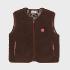 SHE50 - Veste en sherpa femme zippée sans manche - Marron