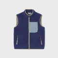SHE61 - Veste en sherpa femme zippée sans manche - Bleu