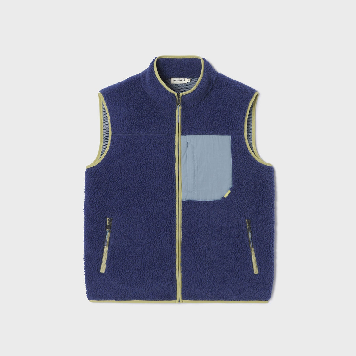 SHE61 - Veste en sherpa femme zippée sans manche - Bleu