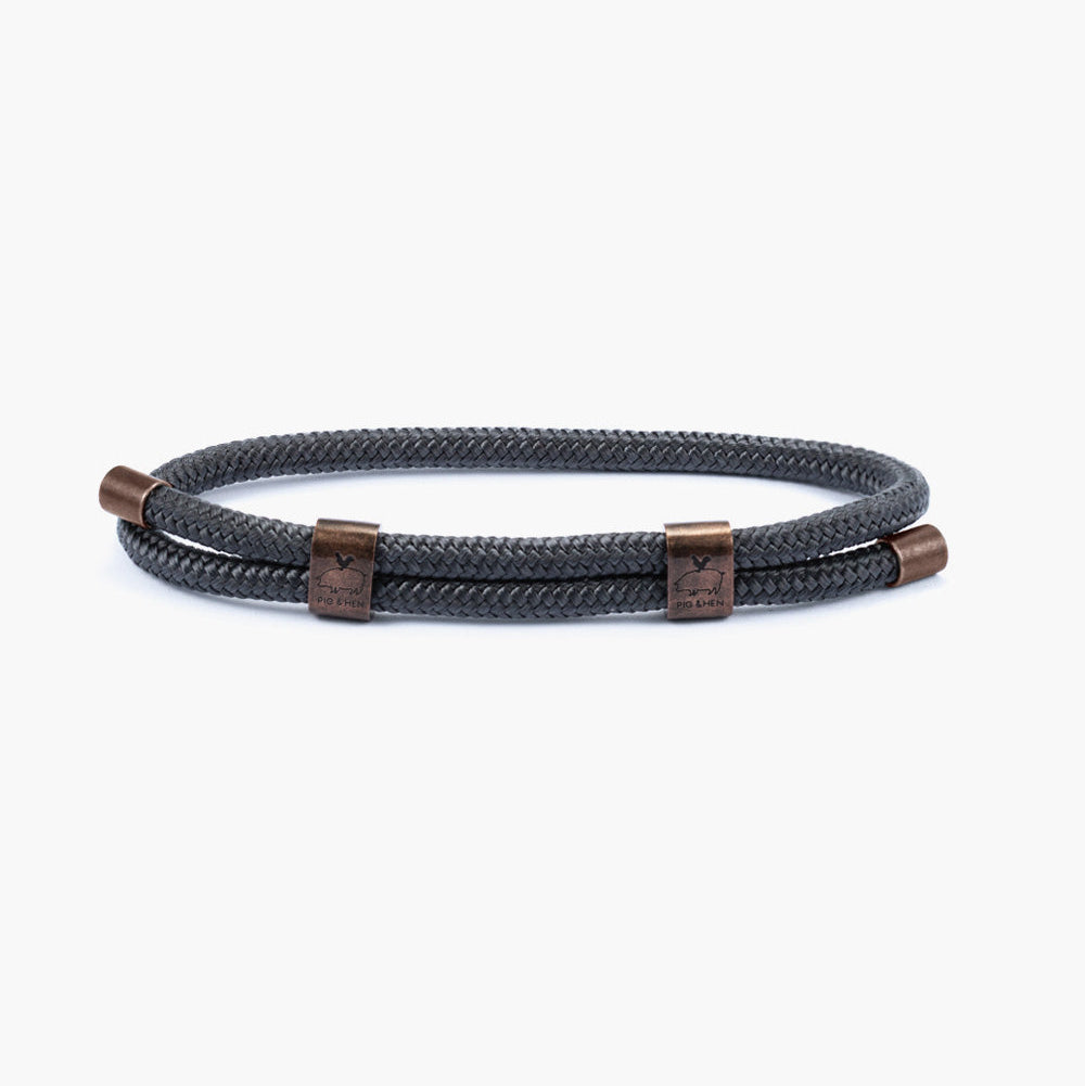 Bracelet Little Lewis DBL - Slate Gray | Bronze