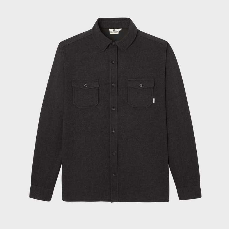 SUR04- Surchemise en maille infroissable - Noir