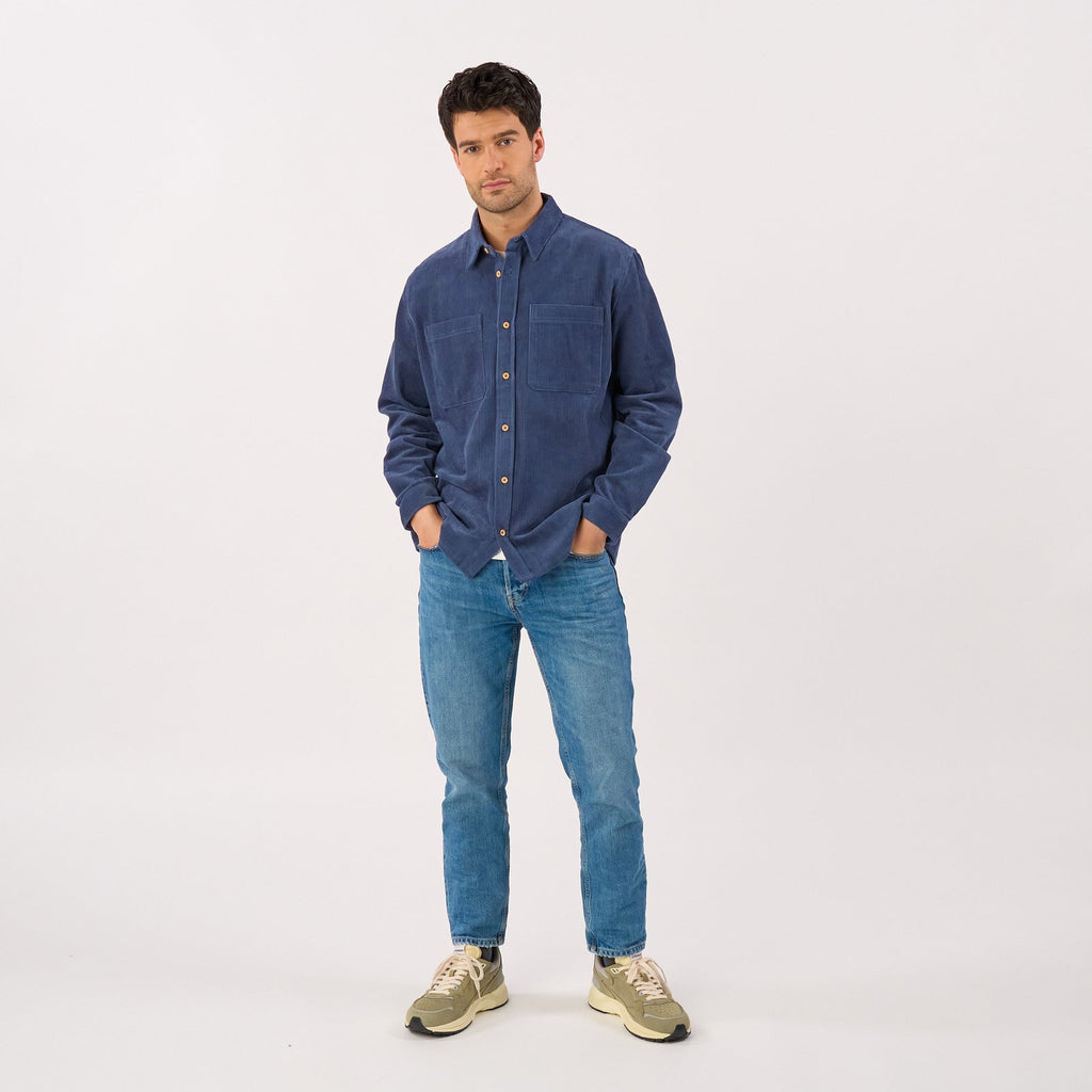 SV02- Surchemise en velours - Bleu