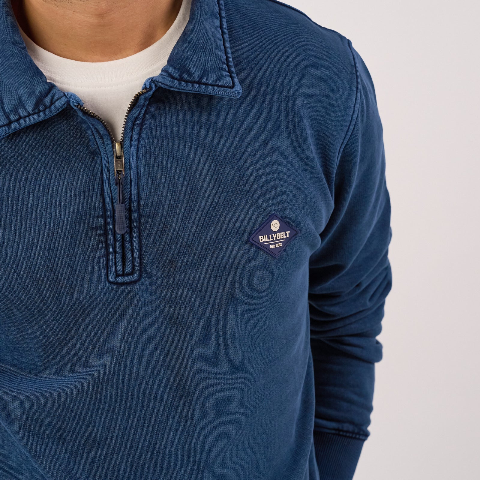 Sweat à col zippé - Marine - Homme