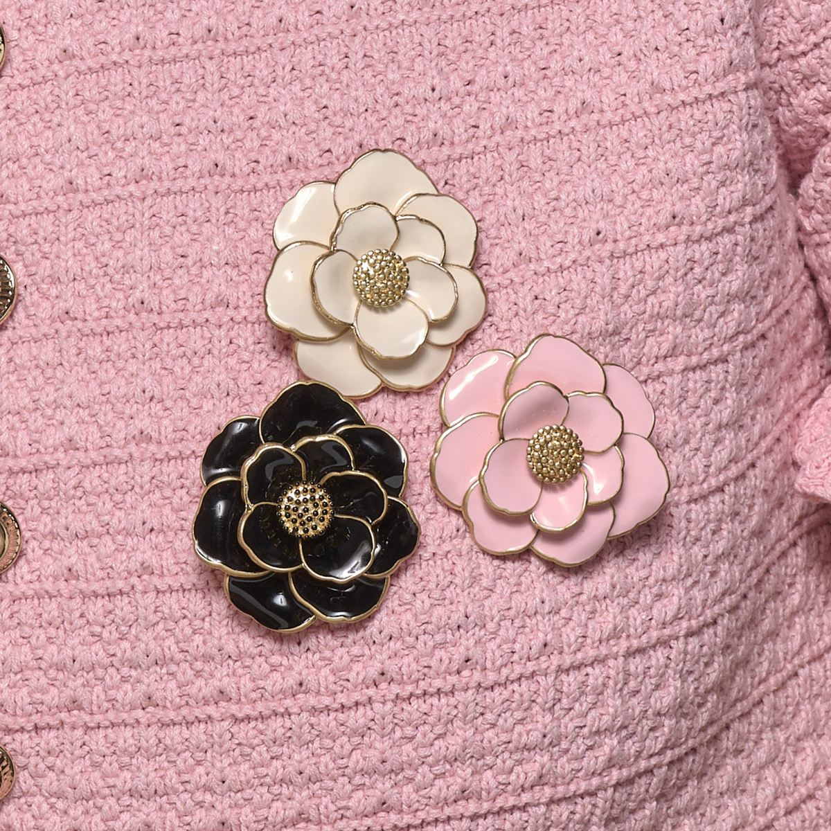 Mini Pendentif Peony - Blanc Sable
