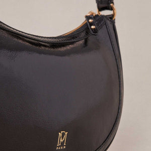 Sac Saula Cuir vernis - Noir