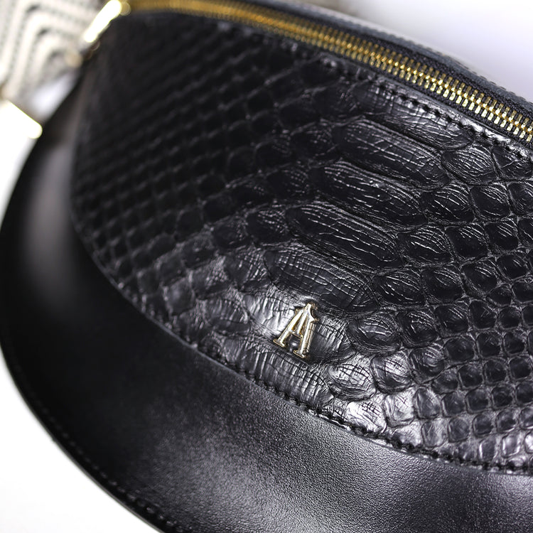 Sac Banane Smile - Python Noir