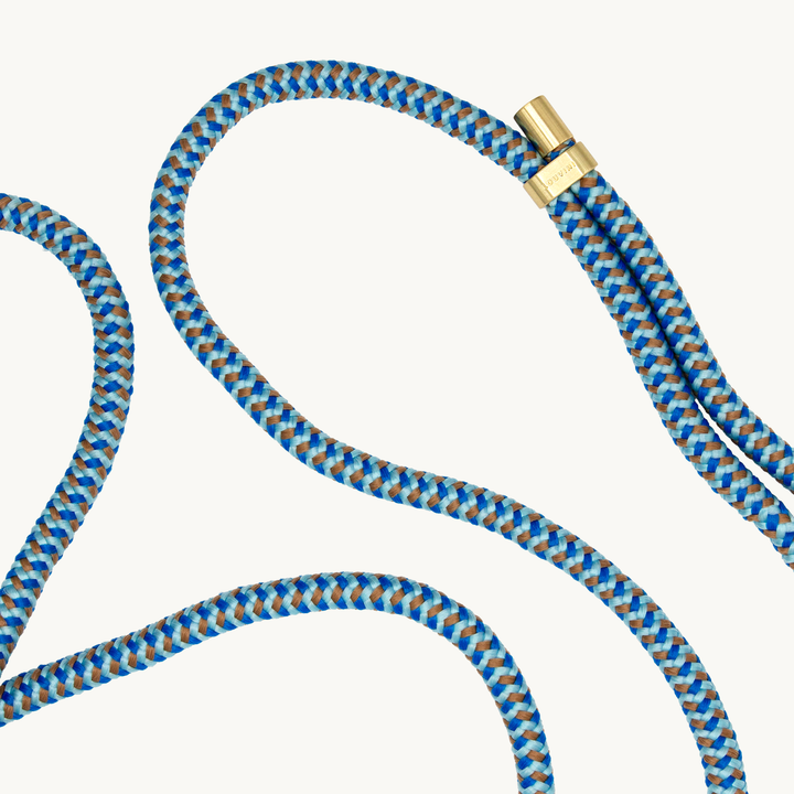 Tessa - Multicolore - Double-Bleu - Cordon 2 coloris pour téléphone