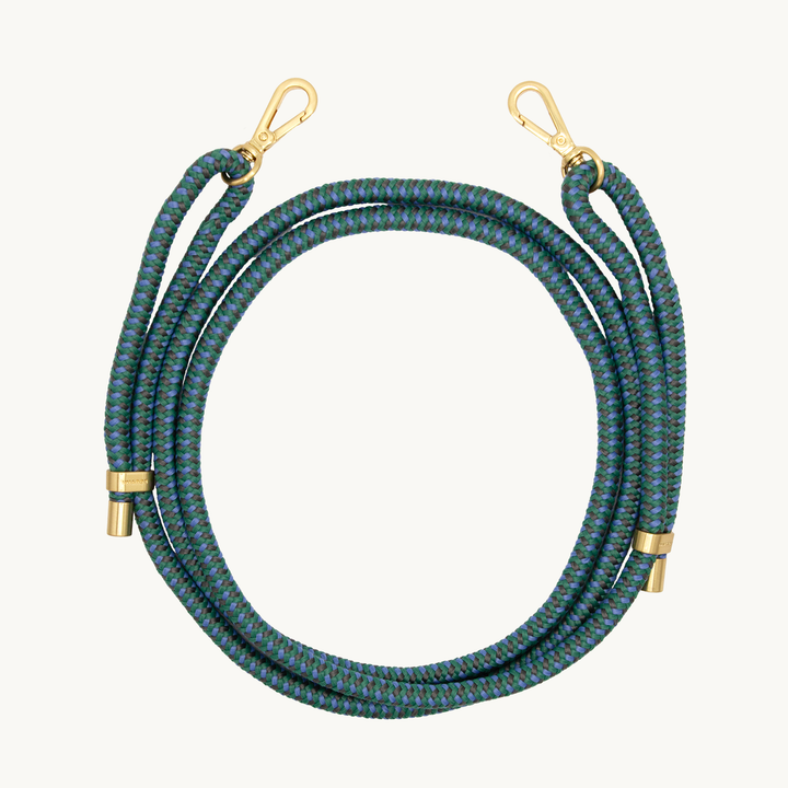 Tessa - Multicolore - Émeraude-Gris - Cordon 2 coloris pour téléphone