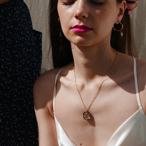 Collier Medaille Santa Maria - Hematite