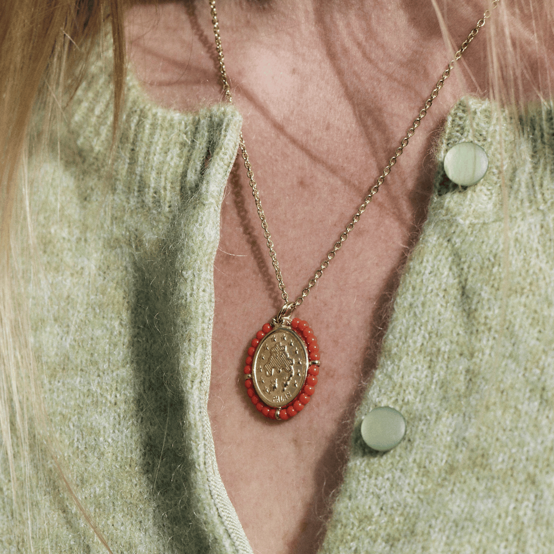 Collier Medaille Santa Maria Precious - Spicy Red