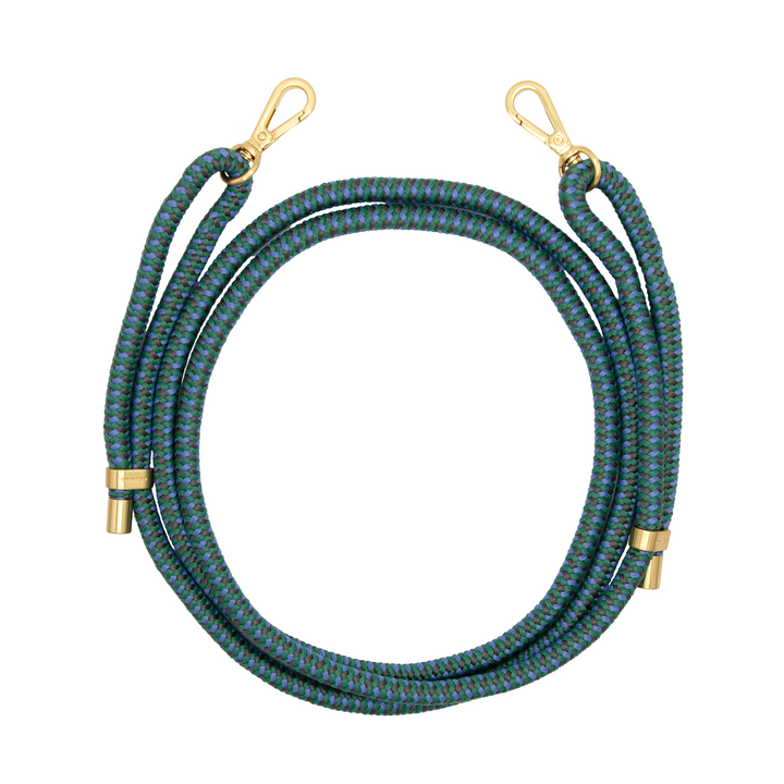 Tessa - Multicolore - Émeraude-Gris - Cordon 2 coloris pour téléphone