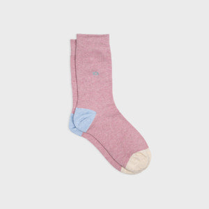 Chaussettes en coton peigné Unies - Rose chiné#UF06 - Homme