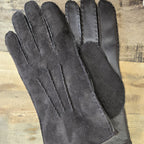 Gabriel - Gant en cuir lisse et suédine Homme -  Ebony