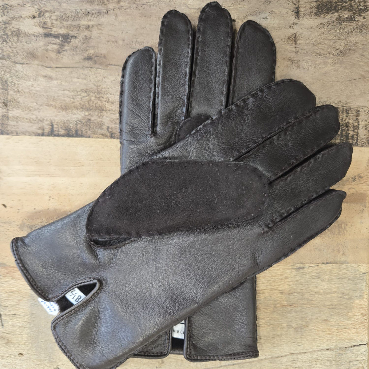 Gabriel - Gant en cuir lisse et suédine Homme -  Ebony