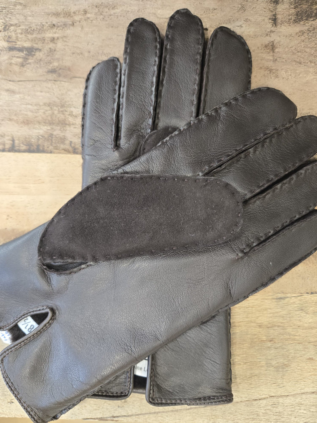 Gabriel - Gant en cuir lisse et suédine Homme -  Ebony