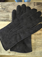 Gabriel - Gant en cuir lisse et suédine Homme -  Ebony