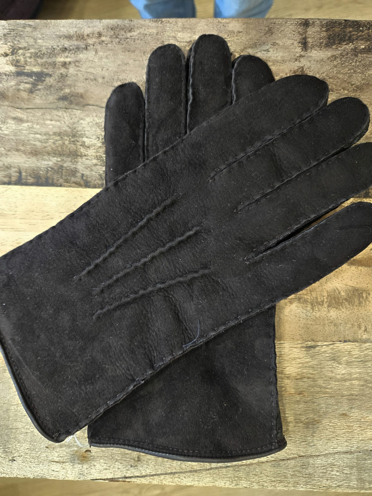 Gabriel - Gant en cuir lisse et suédine Homme -  Ebony