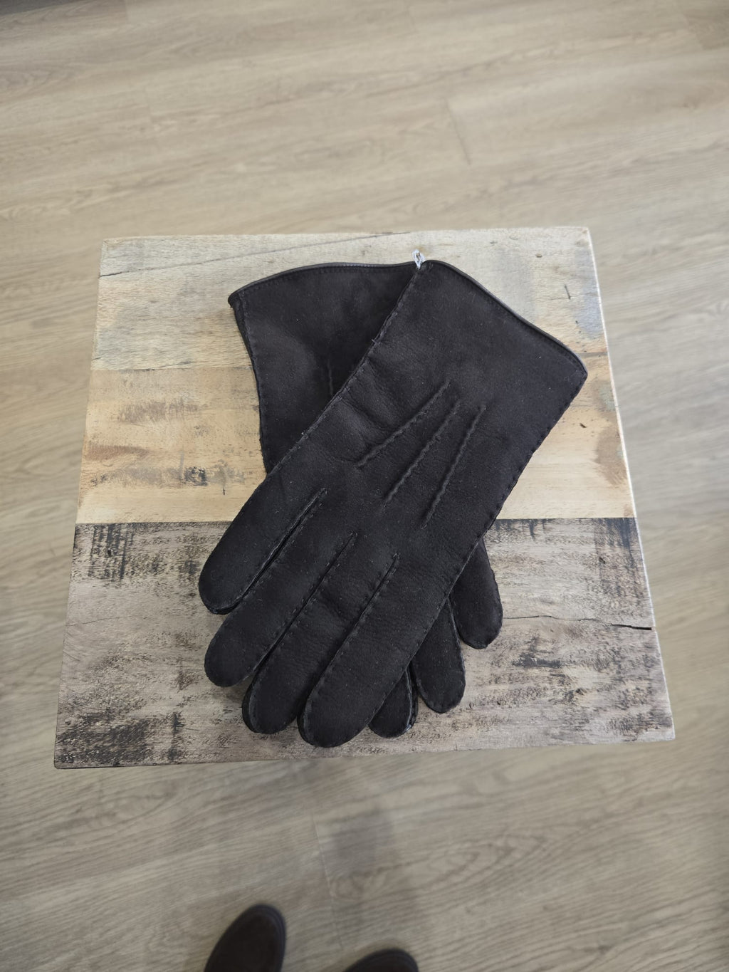 Gabriel - Gant en cuir lisse et suédine Homme -  Ebony