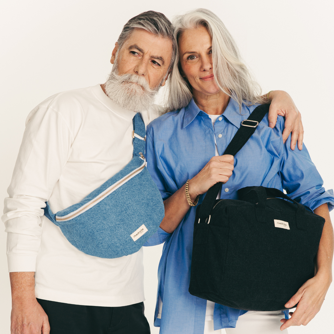 Custine XL - Denim Clair - Banane en coton