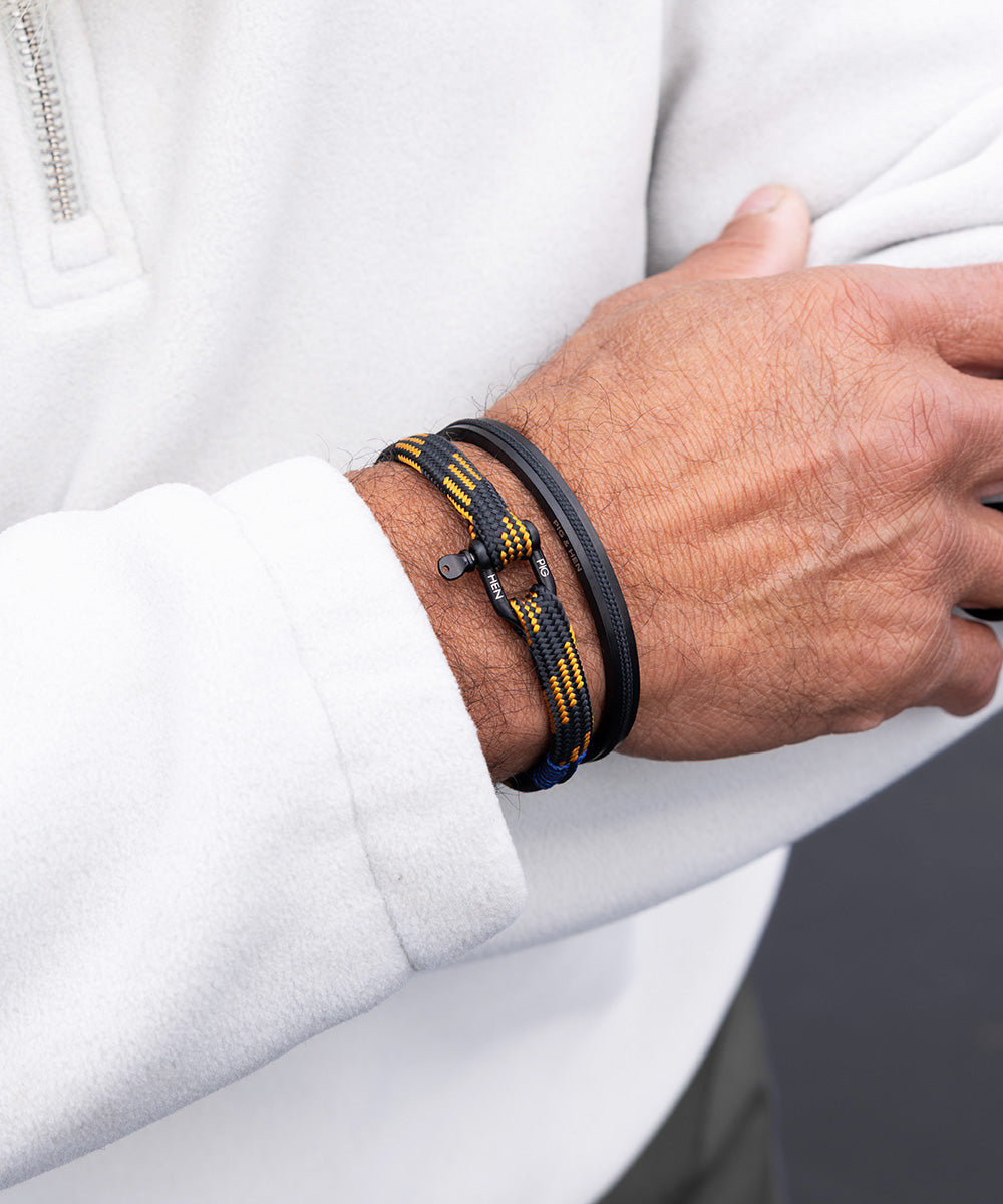 Bracelet Vicious Vik - Black - Rust Orange | Black