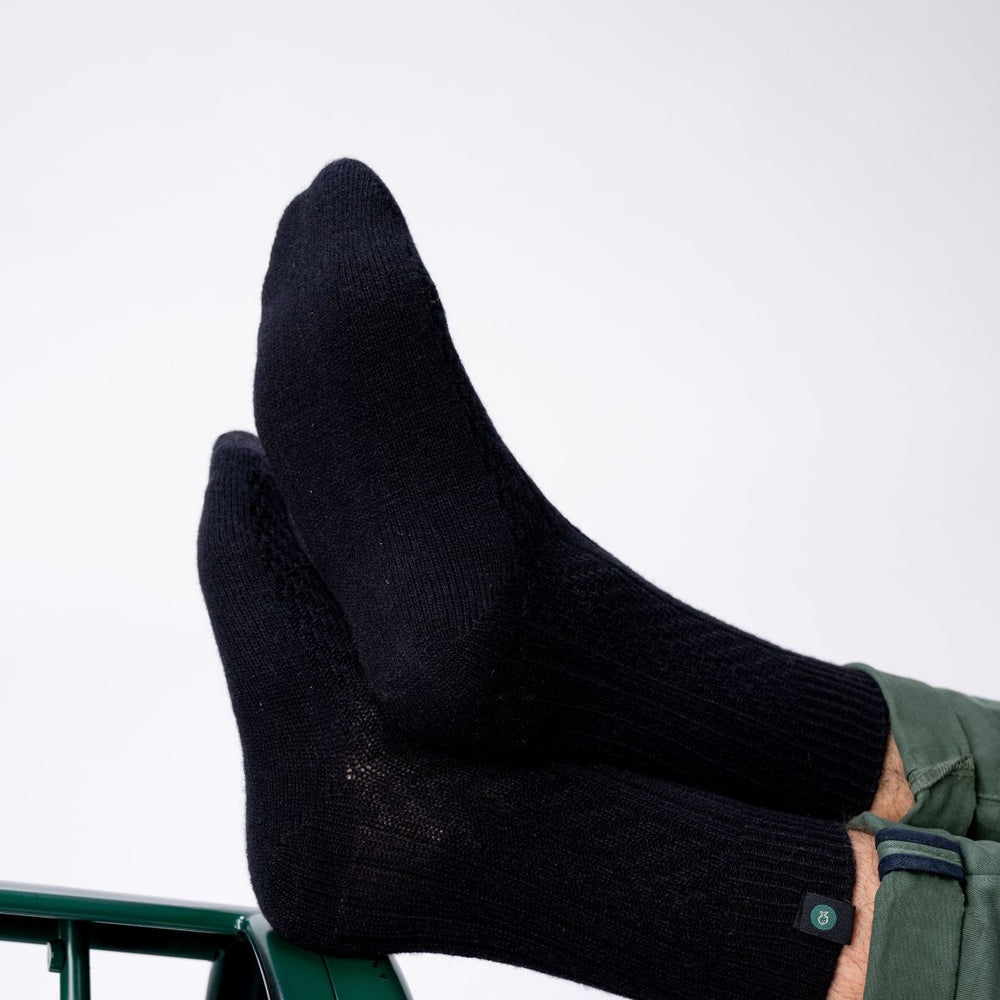 WO05 Chaussette en laine Noir - Homme