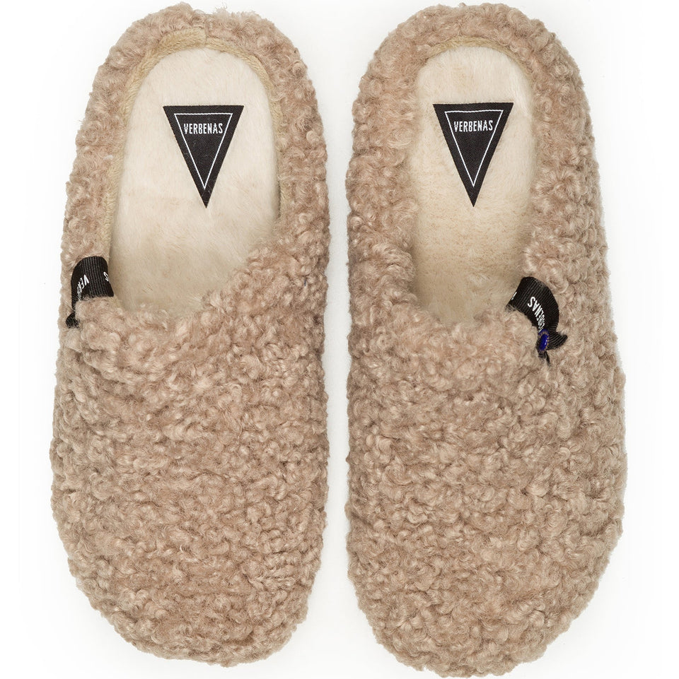 Chaussons York Curly Camel