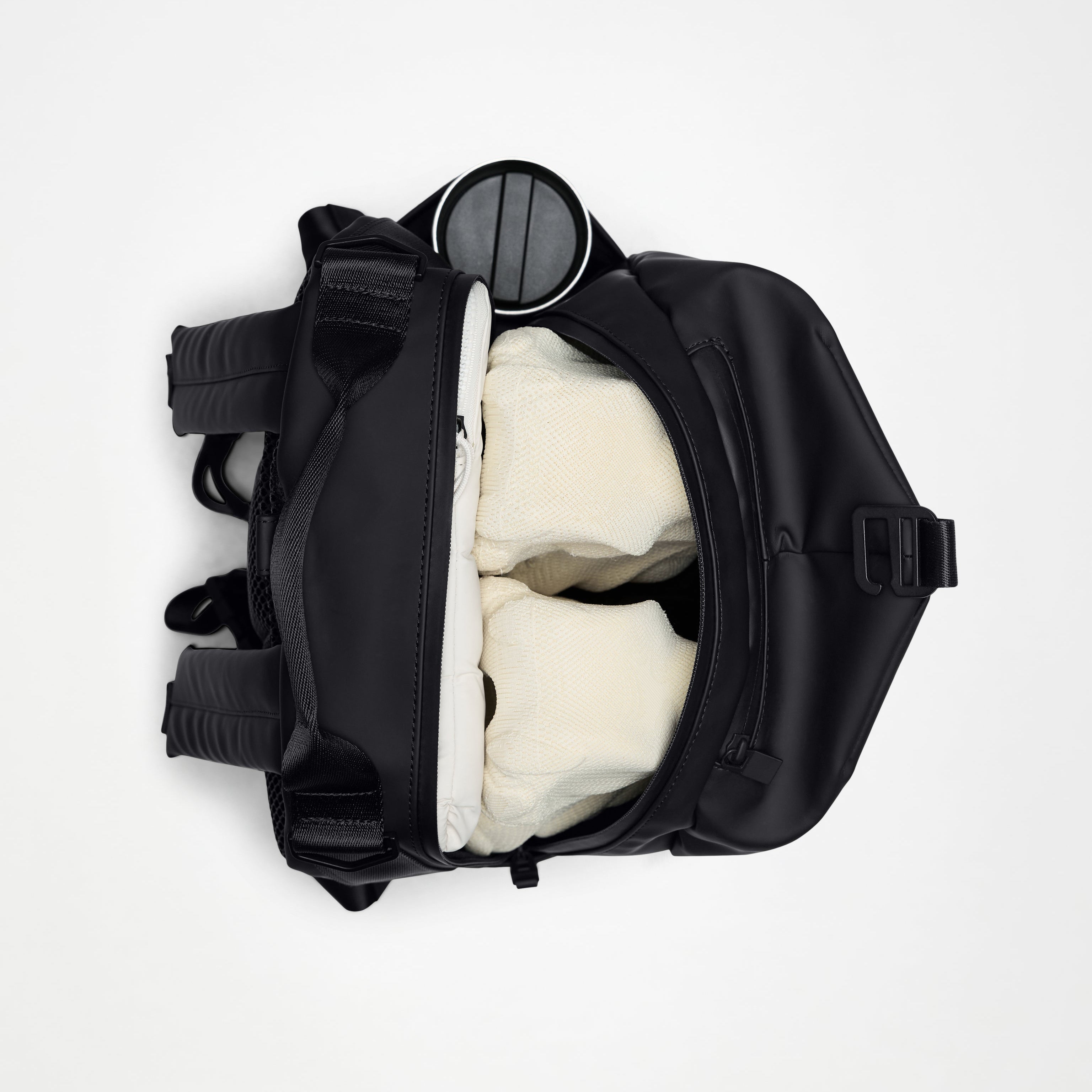 Clip Front Backpack - Black