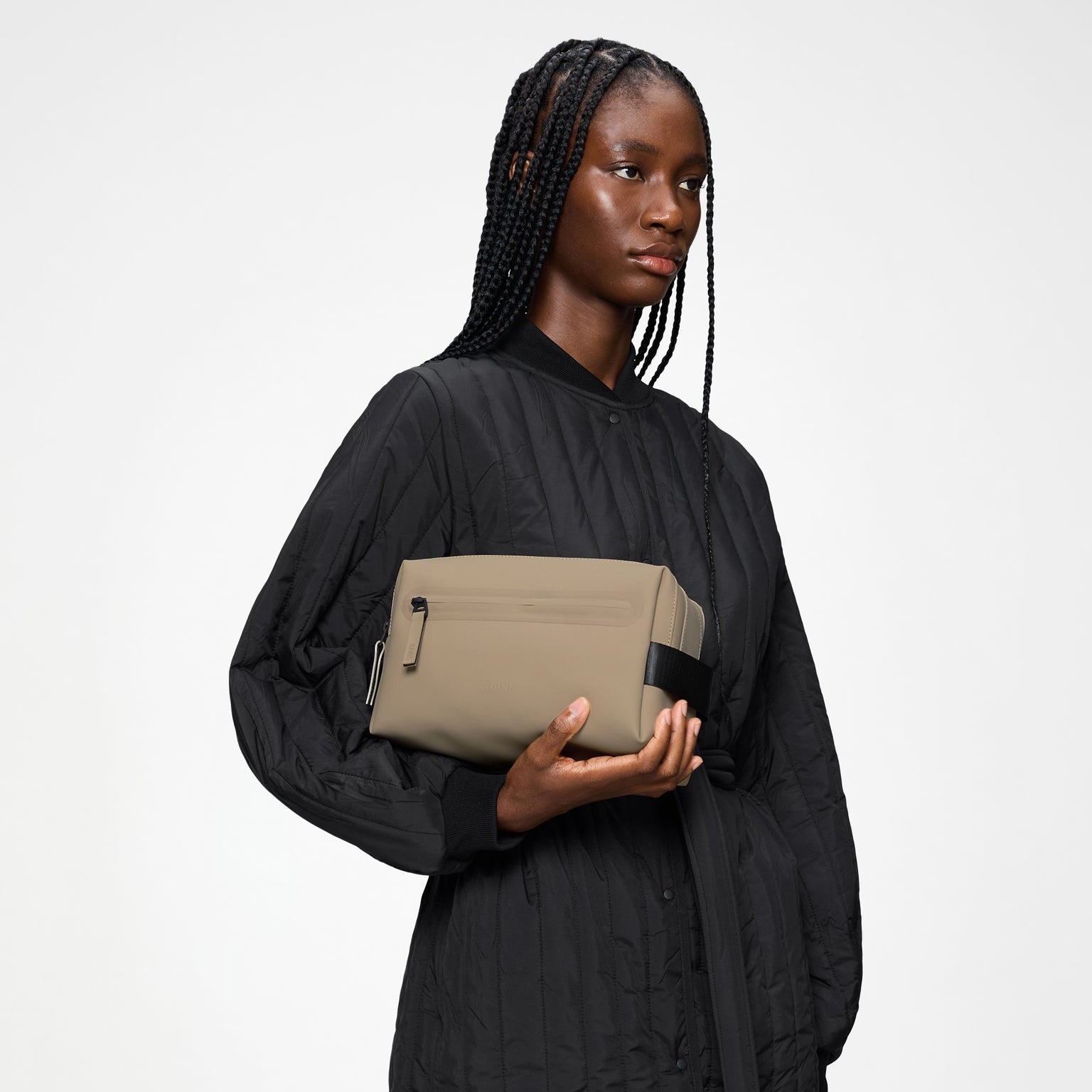 Wash Bag Zip - Beige