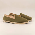 Espadrille homme coton, olive beige- Homme