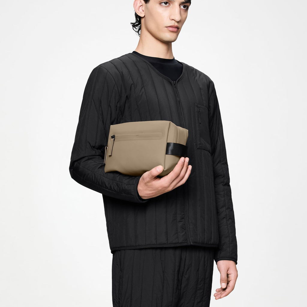 Wash Bag Zip - Beige