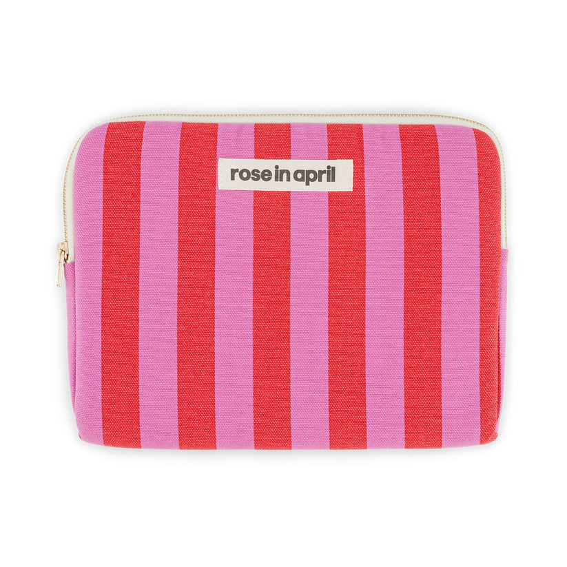 Pochette Ipad Anouk - D Anouk rayure Orchidée / Tomato