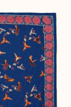 Latika - Cerisier - Bleu- Grand Foulard Apaches