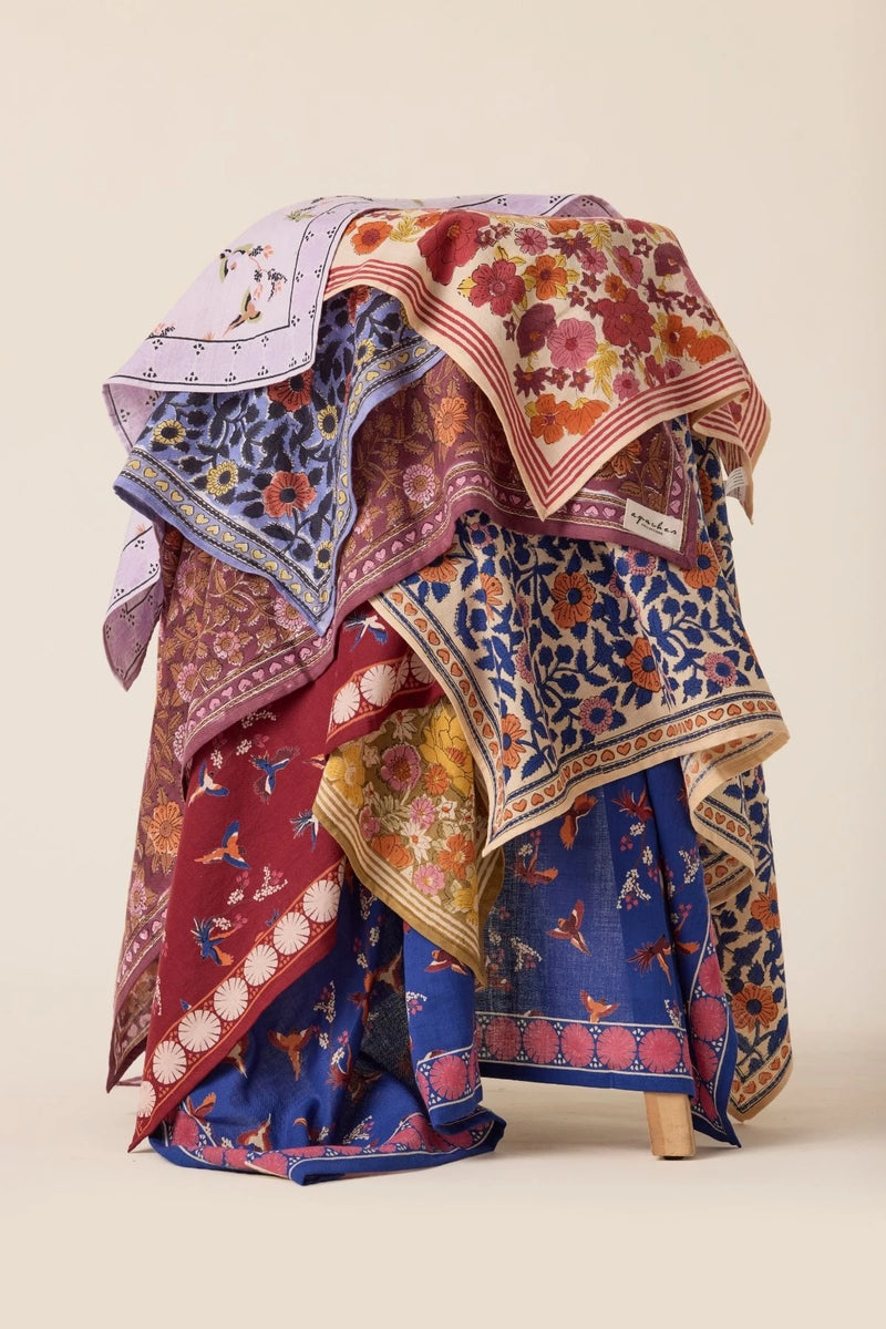 Grand Foulard Apaches Latika - Cerisier - Dahlia