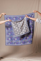 Grand Foulard Apaches Latika - Ardoise - Indigo