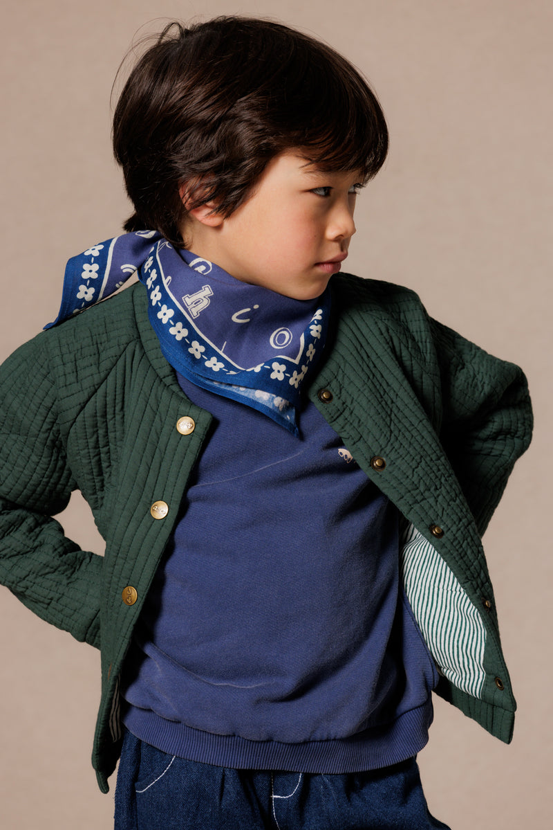 Petit Foulard Apaches Manika - ABCD - Indigo