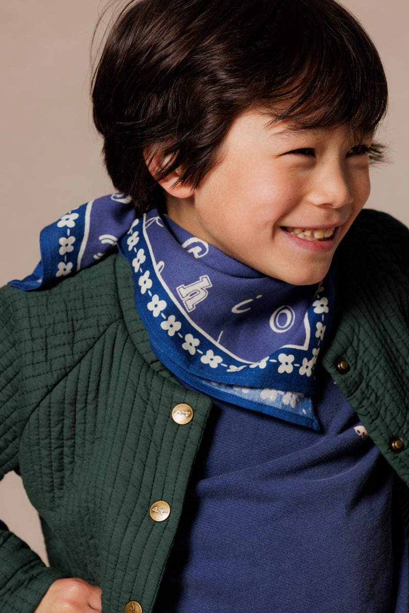 Petit Foulard Apaches Manika - ABCD - Indigo