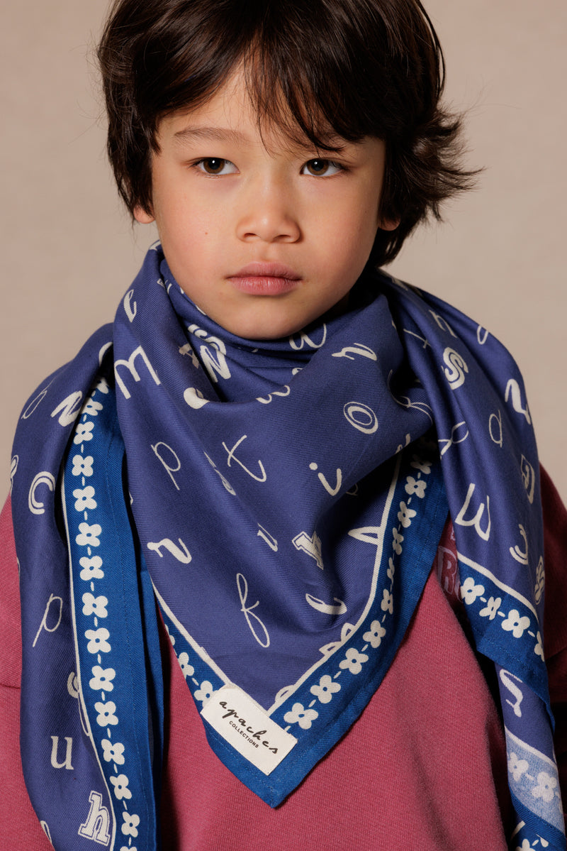 Grand Foulard Apaches Latika - ABCD - Indigo