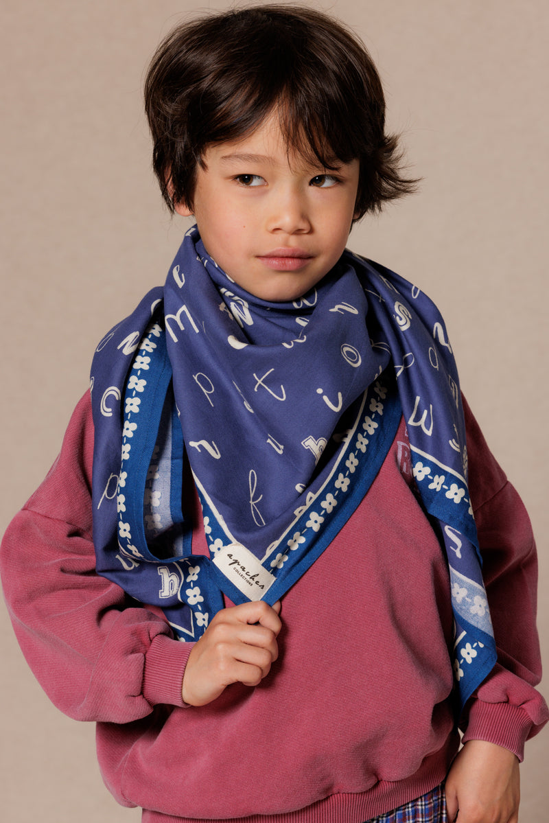Grand Foulard Apaches Latika - ABCD - Indigo