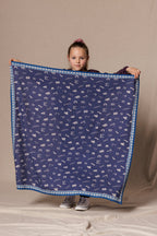 Grand Foulard Apaches Latika - ABCD - Indigo
