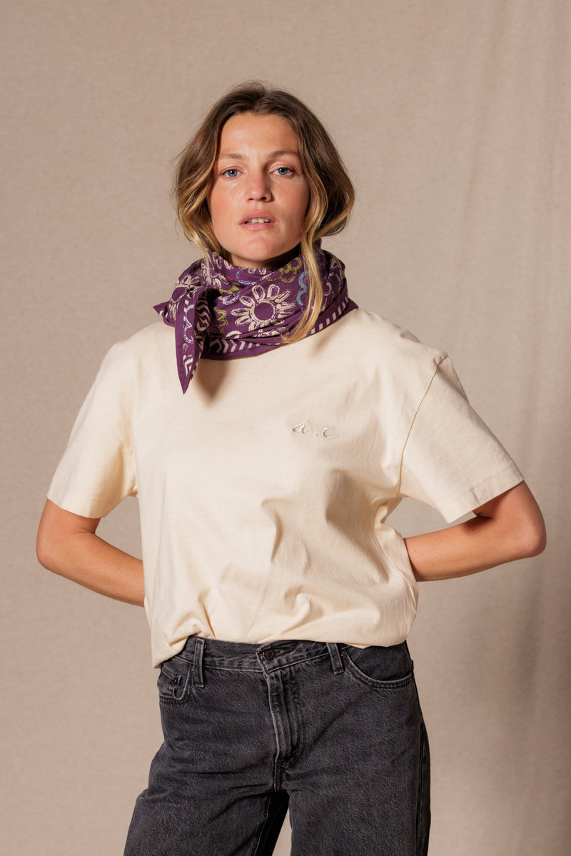 Grand Foulard Apaches Latika - Ardoise - Taffeta