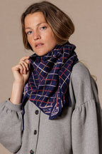 Grand Foulard Apaches Latika - Cahier - Indigo
