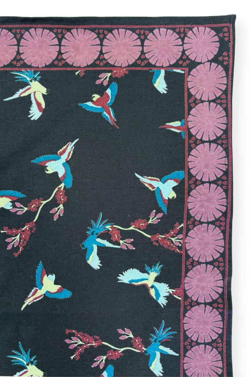 Latika - Cerisier - Navy - Grand Foulard Apaches