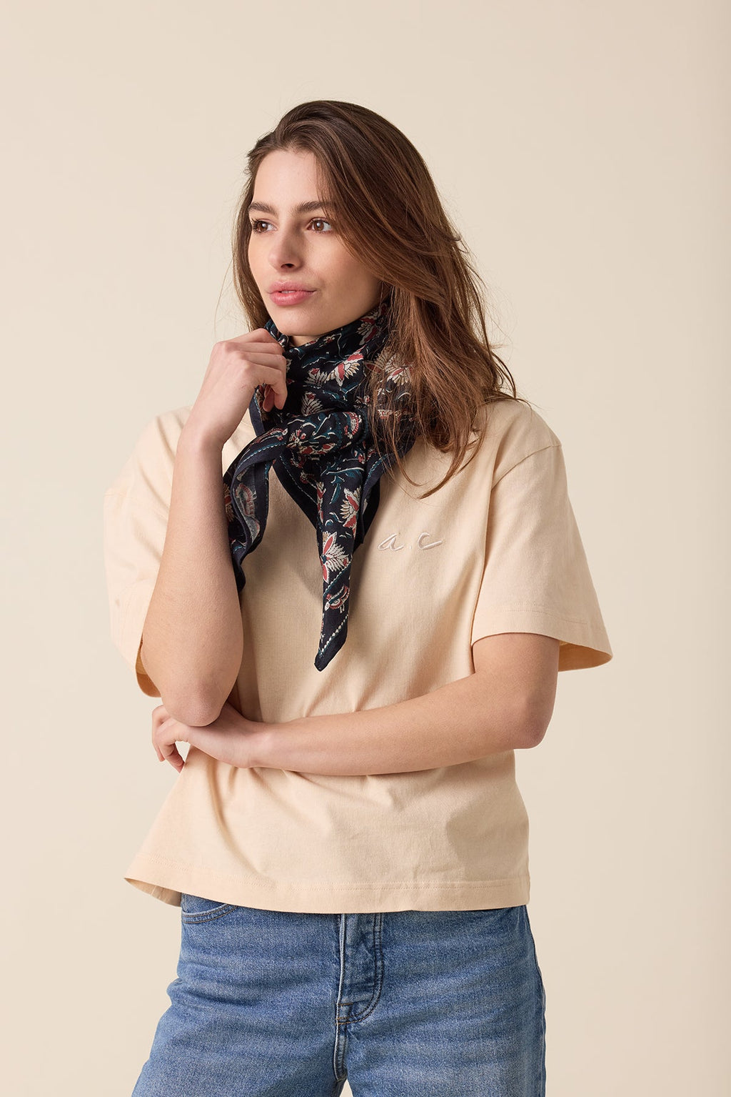 Latika - Bird - Celeste - Grand Foulard Apaches
