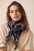 Latika - Bird - Celeste - Grand Foulard Apaches