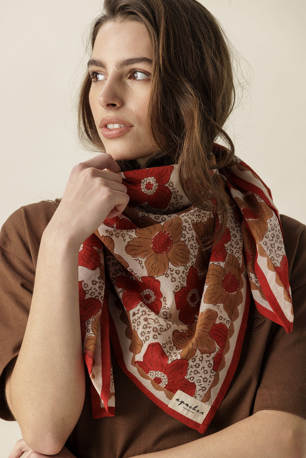Dupatta - Zinnia Fiesta -  Foulard Apaches en voile de coton