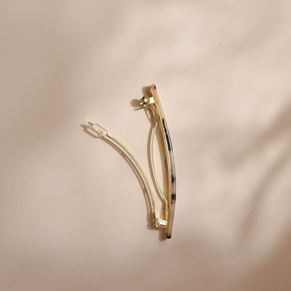 Barrette longue écaille